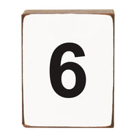 Letter Block Number - Black