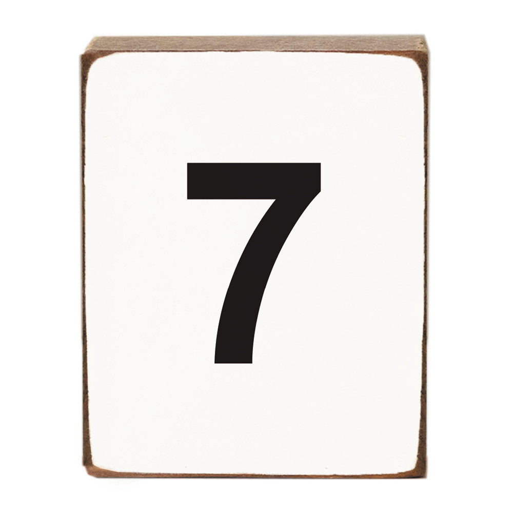 Letter Block Number - Black
