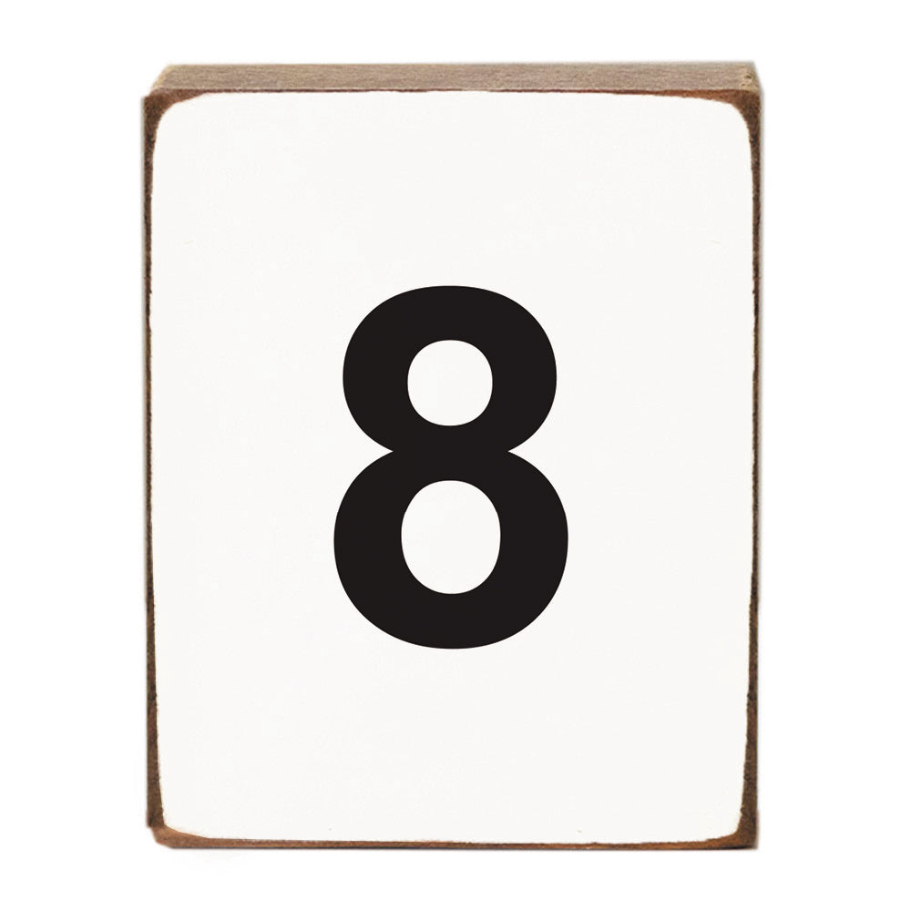 Letter Block Number - Black