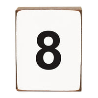 Letter Block Number - Black