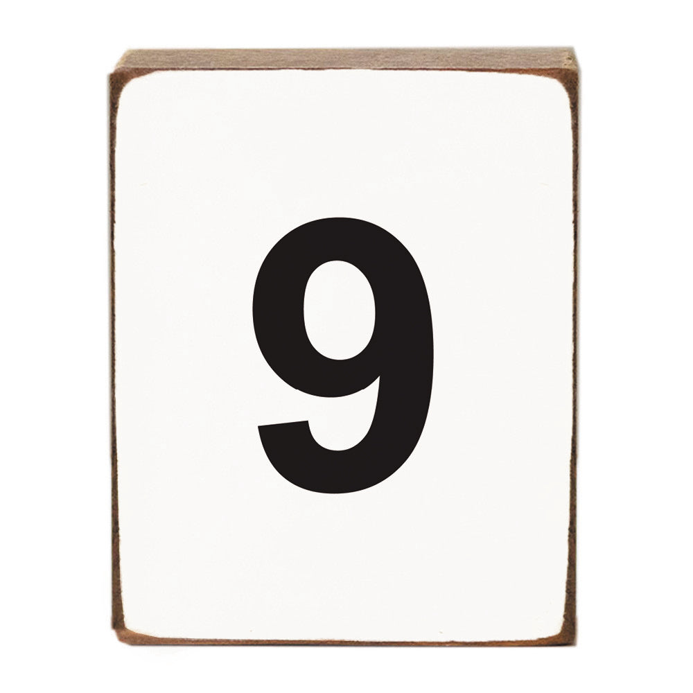 Letter Block Number - Black
