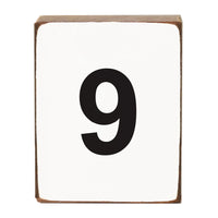 Letter Block Number - Black