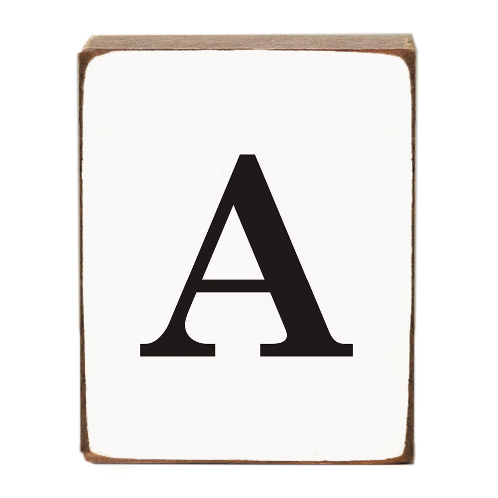 Letter Block - Black Antique