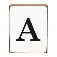 Letter Block - Black Antique