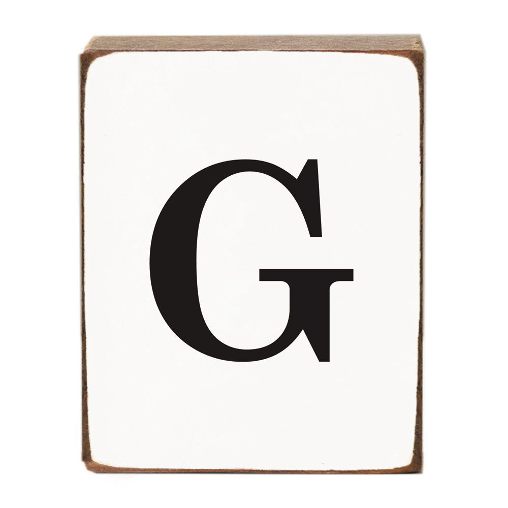 Letter Block - Black Antique