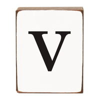 Letter Block - Black Antique