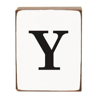 Letter Block - Black Antique