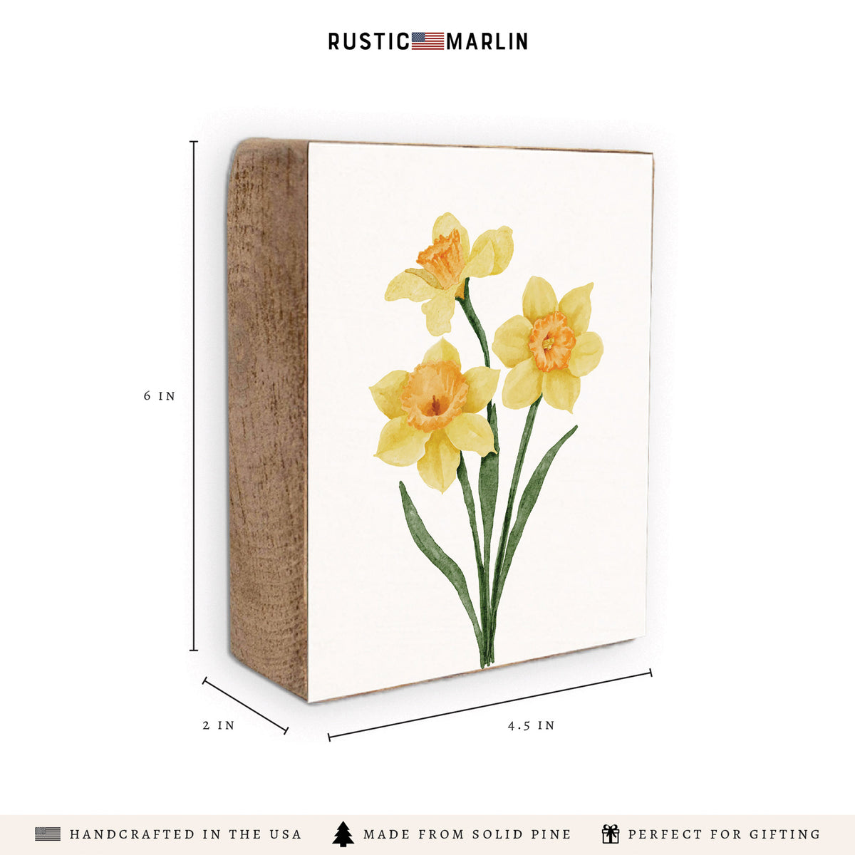 Daffodil Block Sign