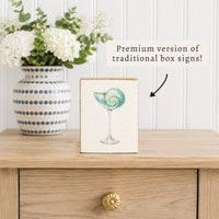 Shell Martini Block Sign