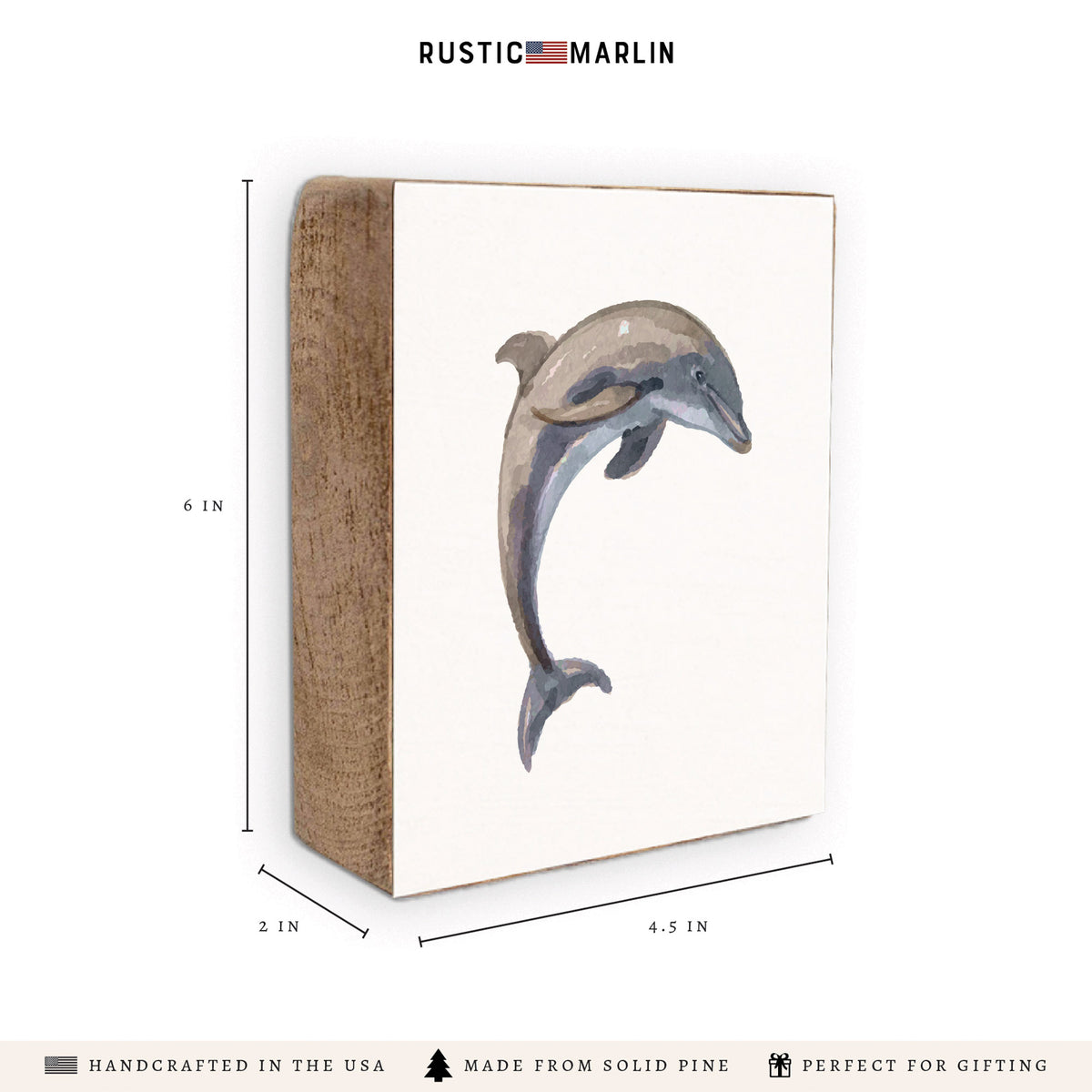 Dolphin Block Sign