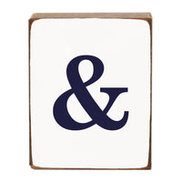 Letter Block - Navy Antique