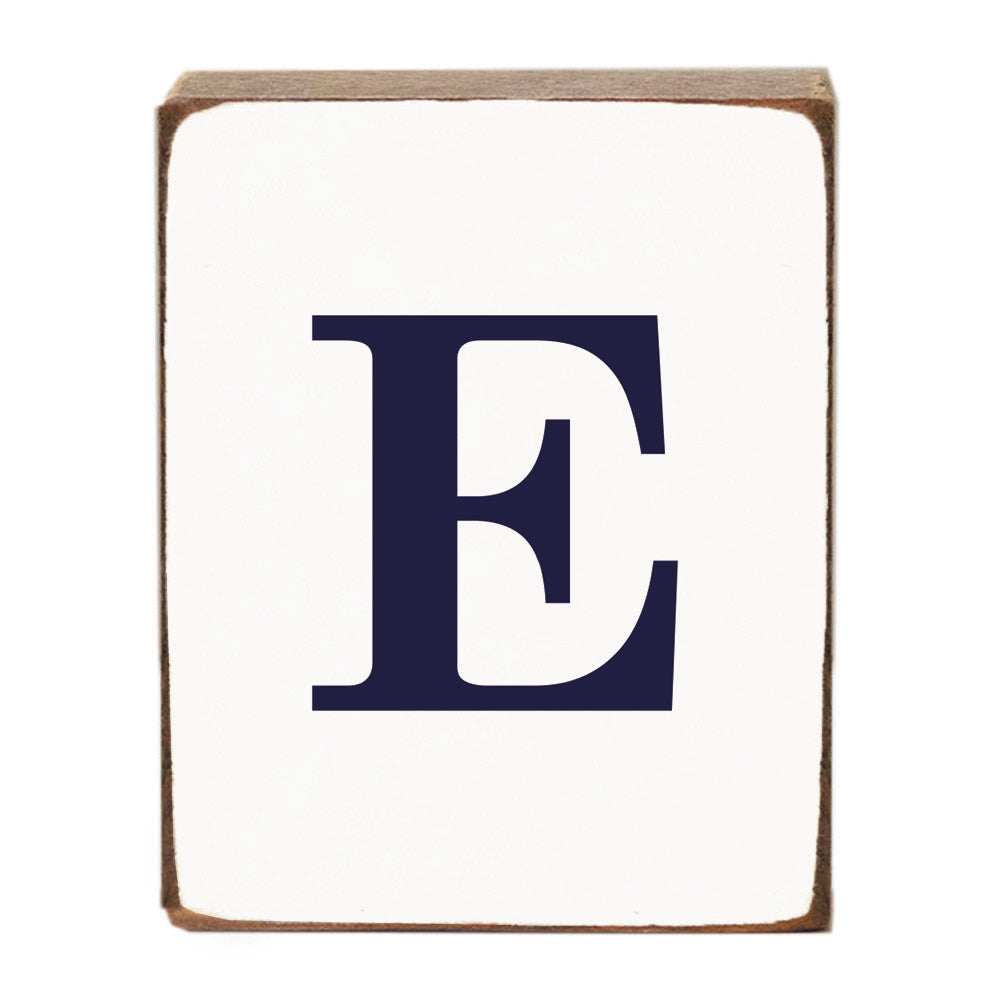 Letter Block - Navy Antique