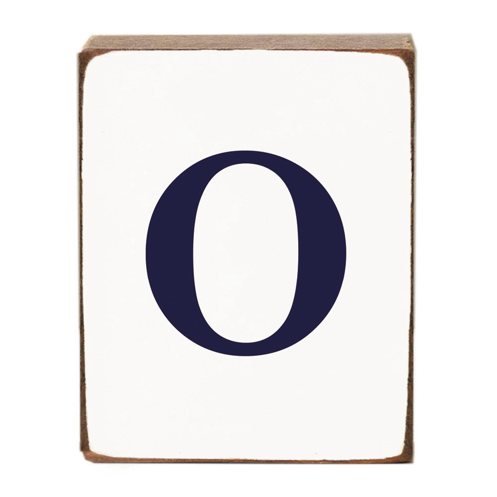 Letter Block - Navy Antique