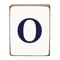 Letter Block - Navy Antique
