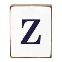 Letter Block - Navy Antique