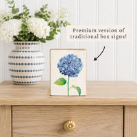 Hydrangea Flower Block Sign