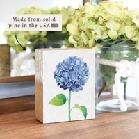 Hydrangea Flower Block Sign