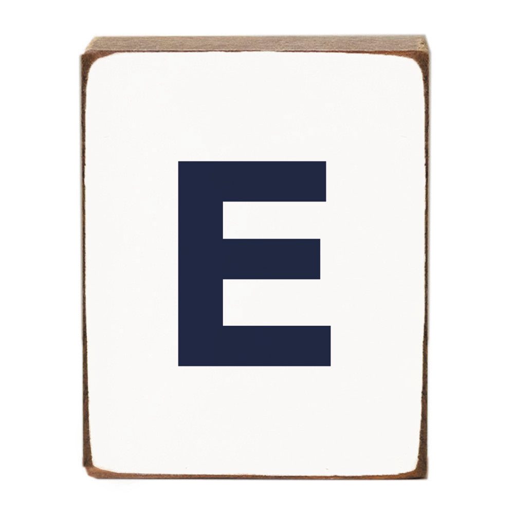 Letter Block - Navy Antique