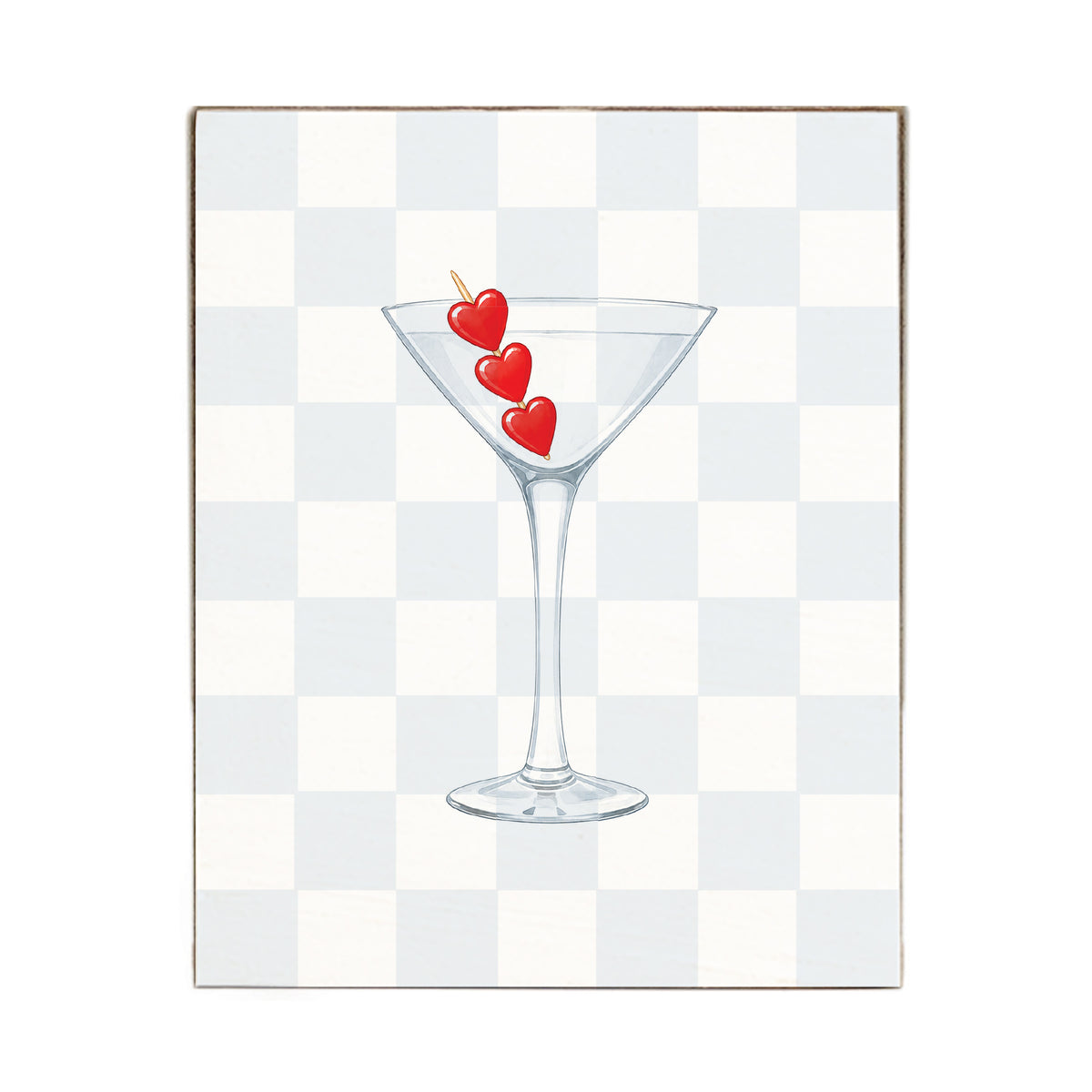 Heart Martini Block Sign