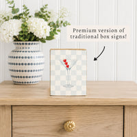 Heart Martini Block Sign