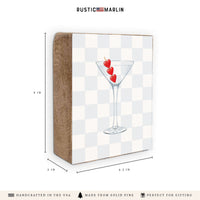 Heart Martini Block Sign