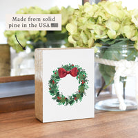 Holiday Wreath Block Sign