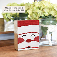 Santa Face Block Sign