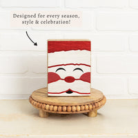 Santa Face Block Sign