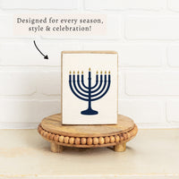Menorah Block Sign