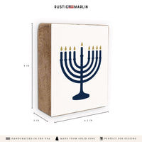 Menorah Block Sign