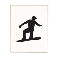 Snowboarder Block Sign