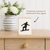 Snowboarder Block Sign