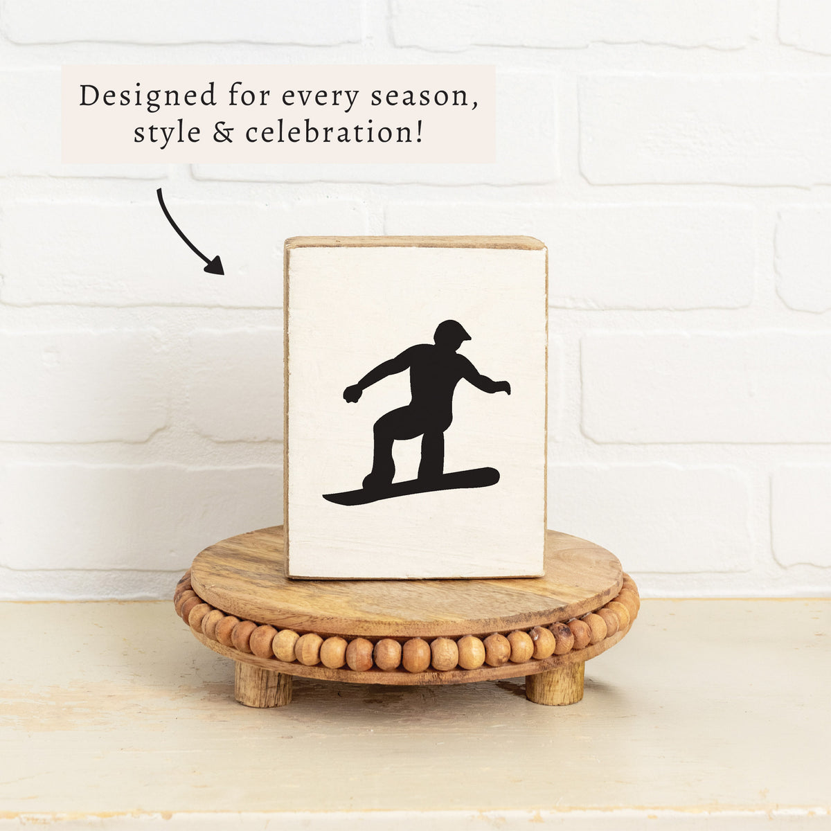 Snowboarder Block Sign