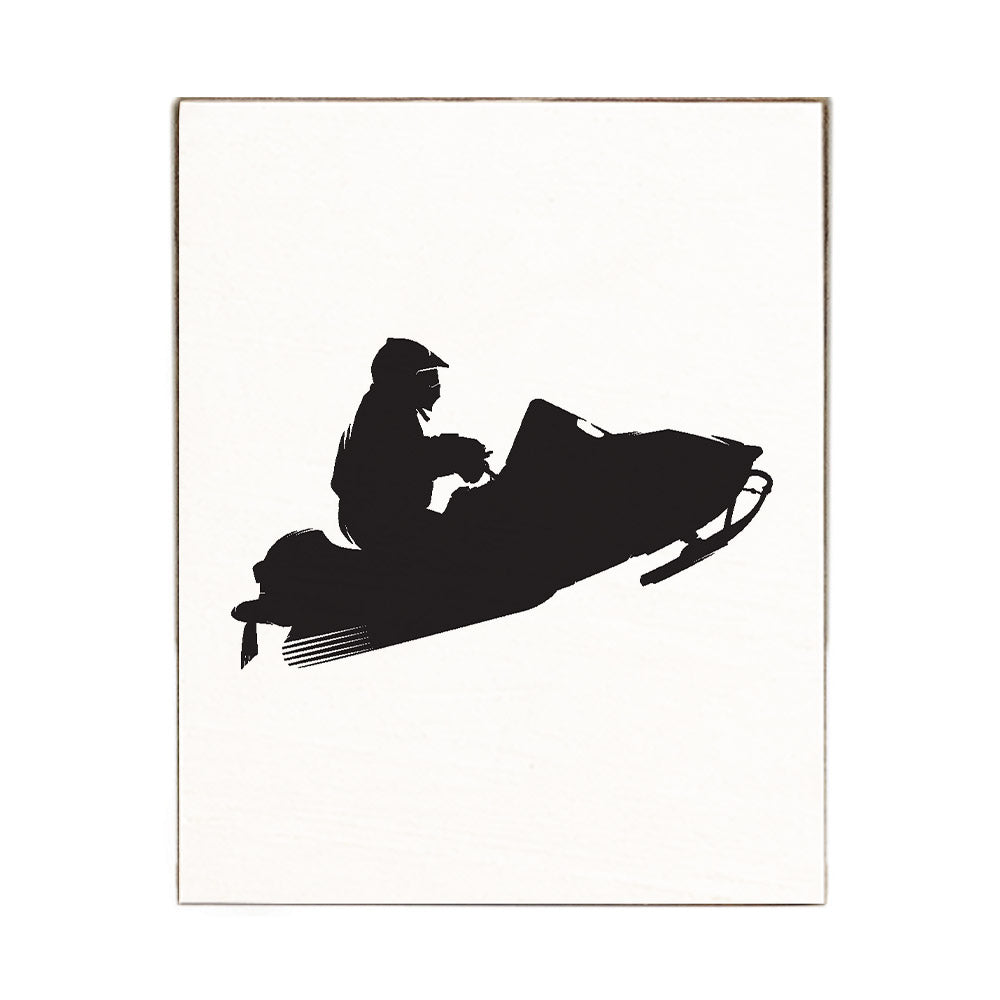 Snowmobile Block Sign