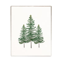 Pine Trees Block Sign