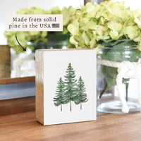 Pine Trees Block Sign