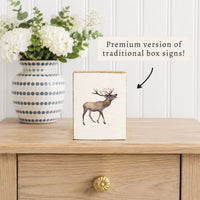 Watercolor Deer Block Sign