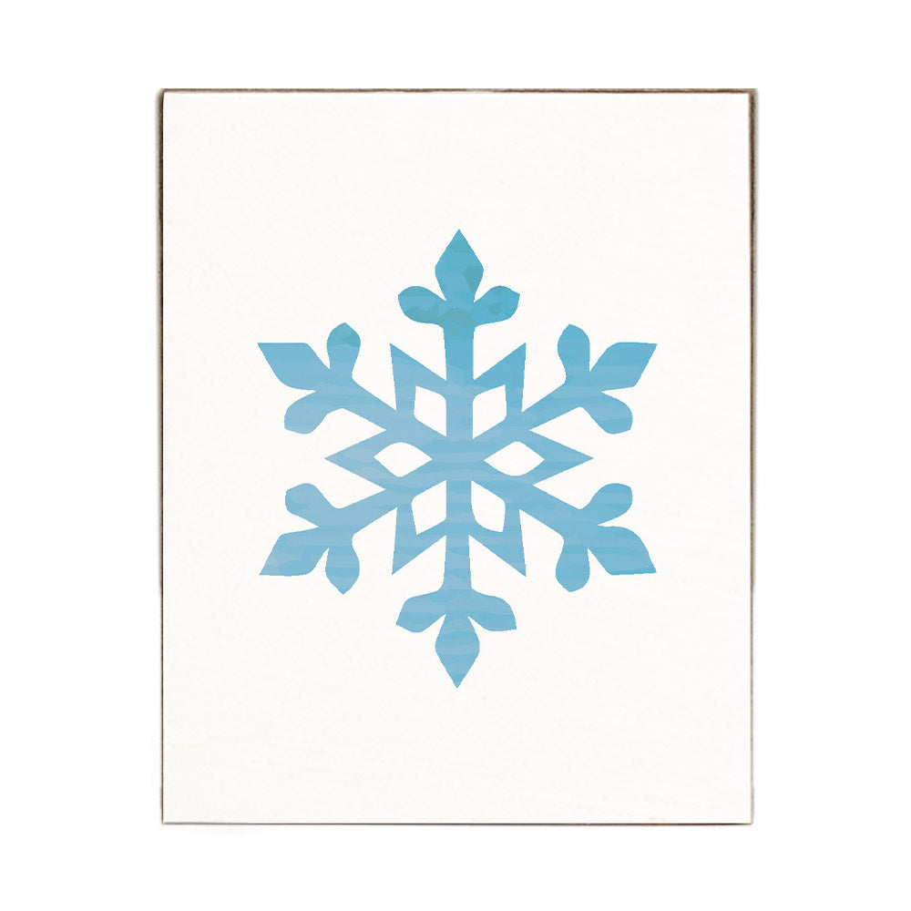Snowflake Block Sign
