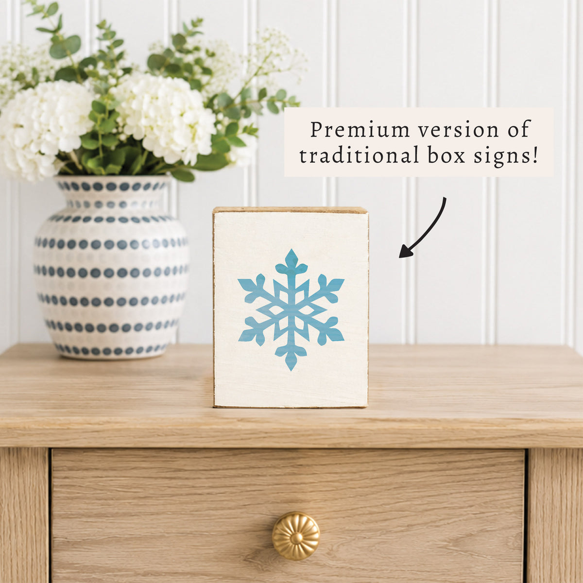 Snowflake Block Sign