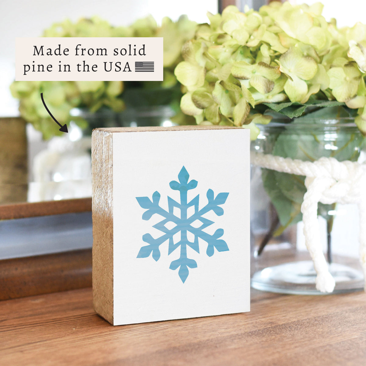 Snowflake Block Sign