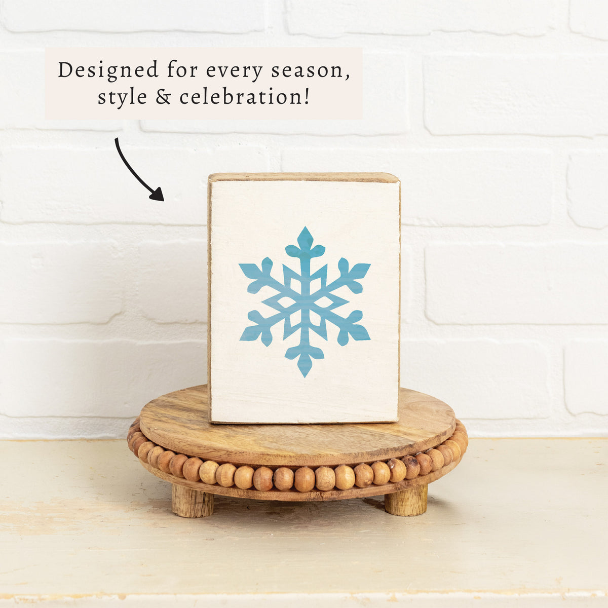 Snowflake Block Sign