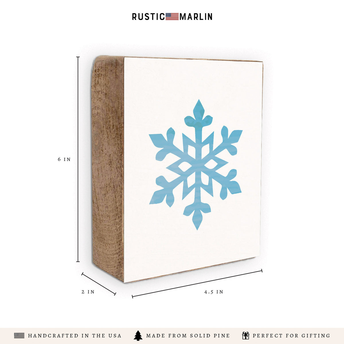 Snowflake Block Sign