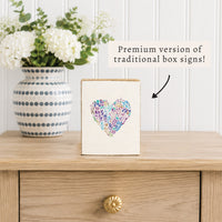 Mosaic Heart Block Sign