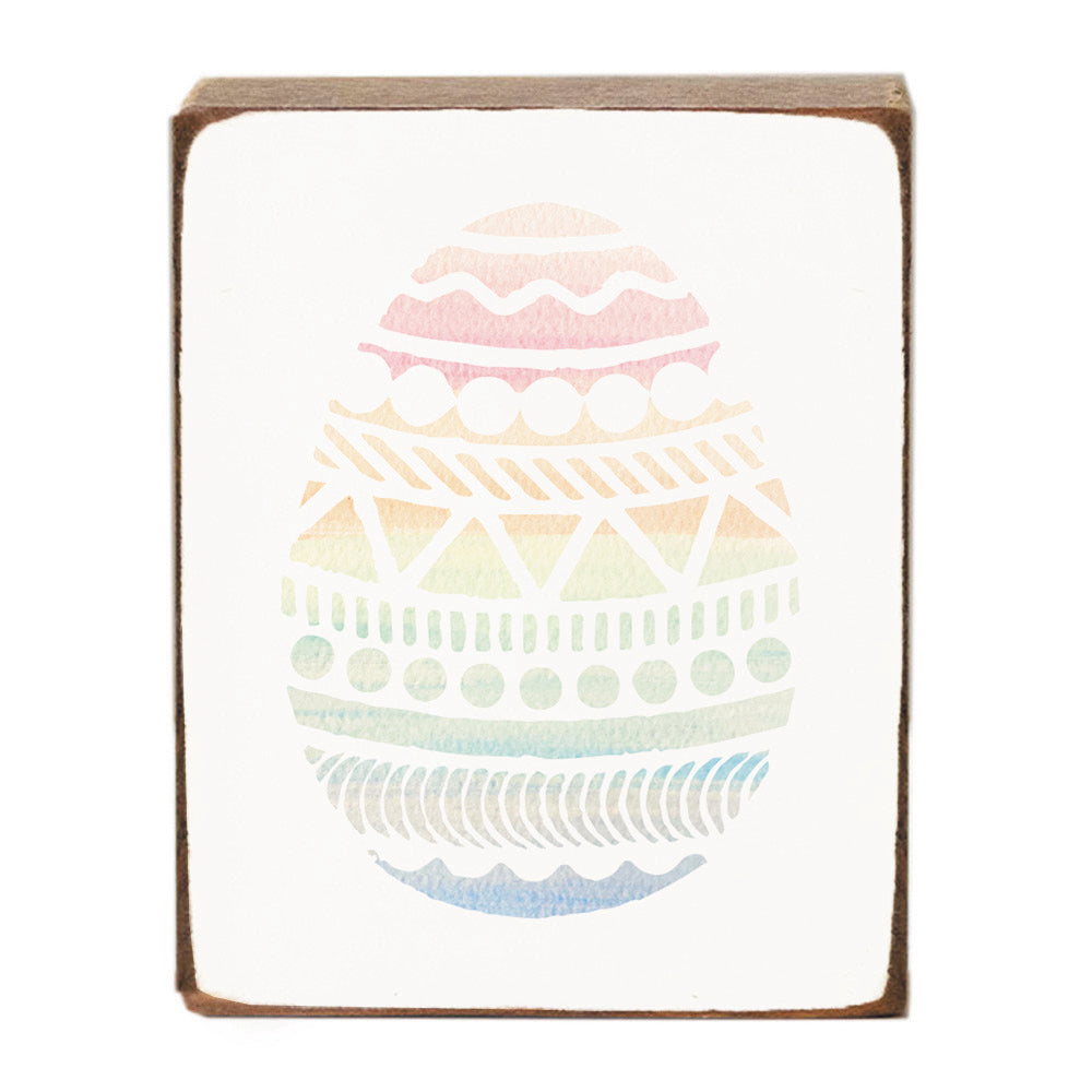 Pastel Easter Egg Block Sign