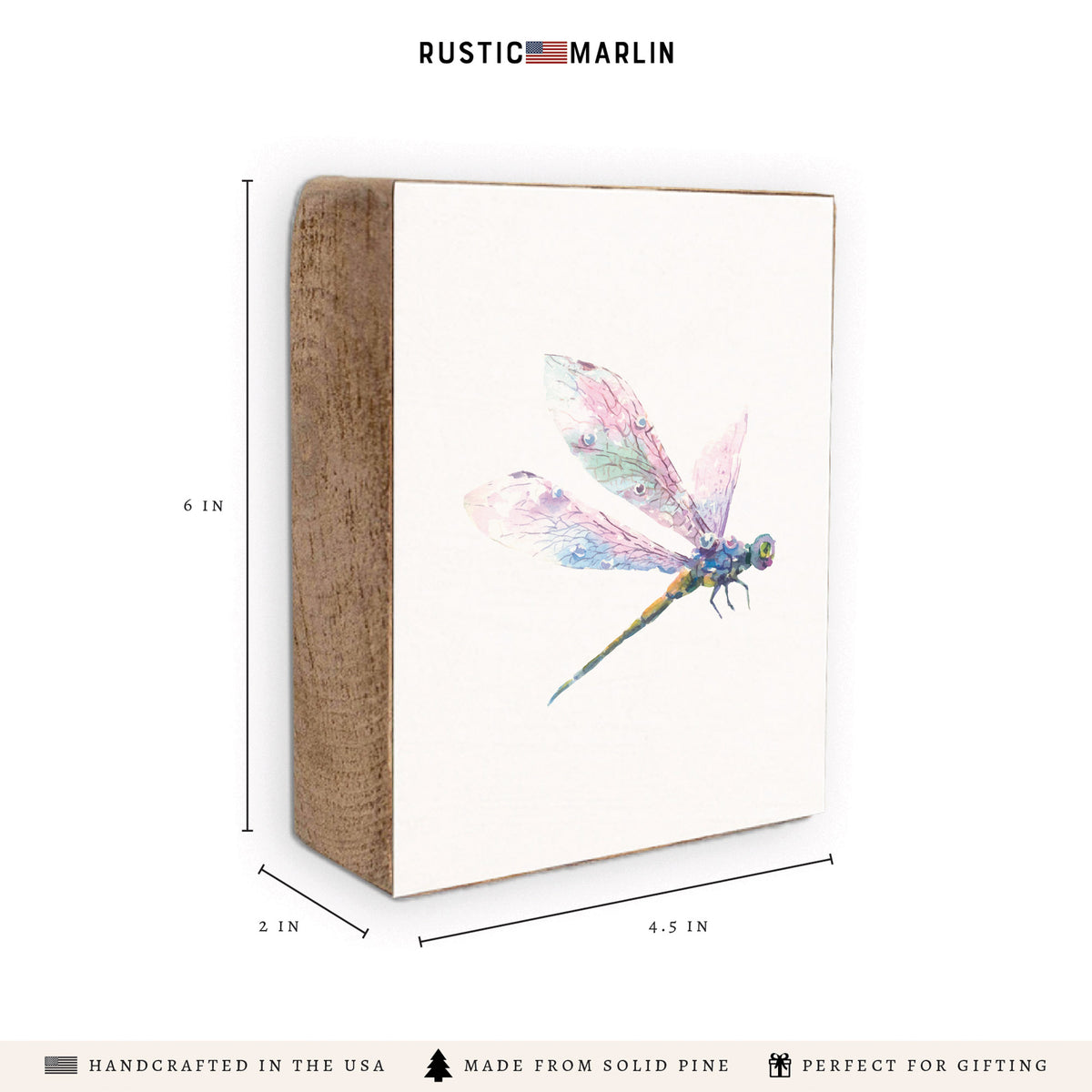 Dragonfly Block Sign