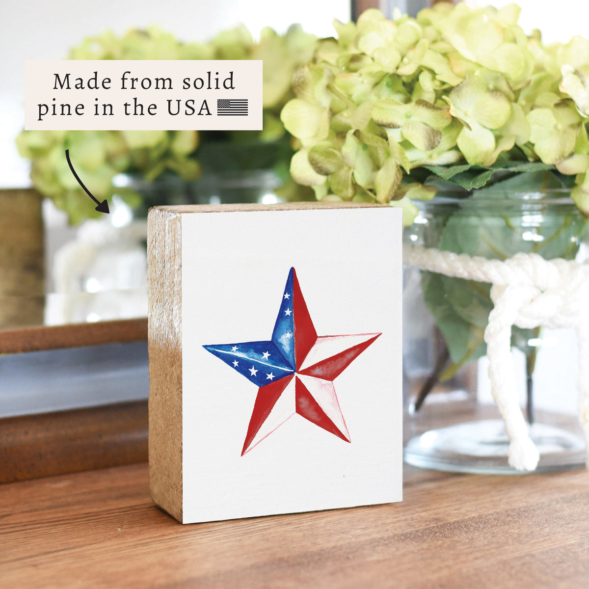 American Star Block Sign