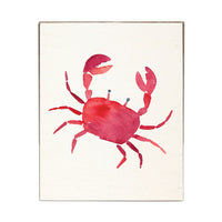 Watercolor Crab Block Sign