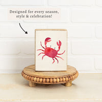 Watercolor Crab Block Sign