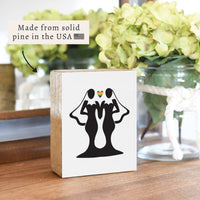 Brides Rainbow Heart Block Sign
