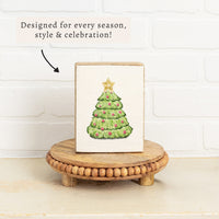 Christmas Tree Block Sign